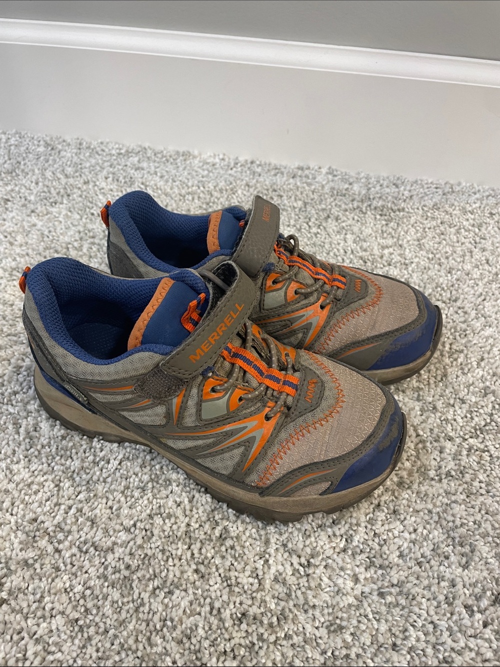 Merrell Kids Gray, Orange & Blue Trail Sneakers